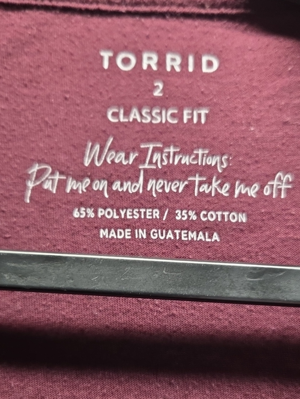 torrid Short Sleeve Tee in Deep Burgundy